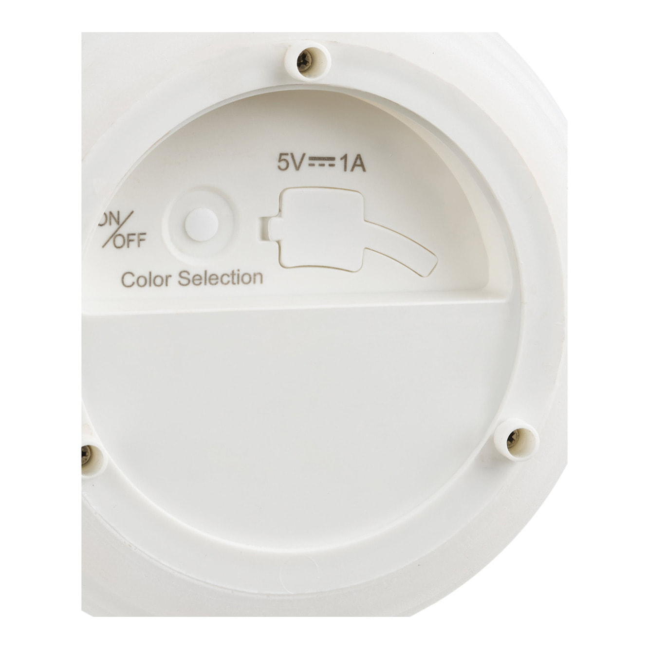 Lampada LED RGB ricaricabile Derry in PE bianco con manico — ø13×12 cm