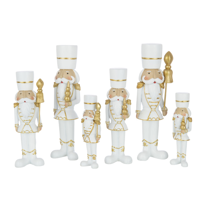 J-Line figurine Casse Noisette - polyrésine - blanc/or - large - 2 pcs