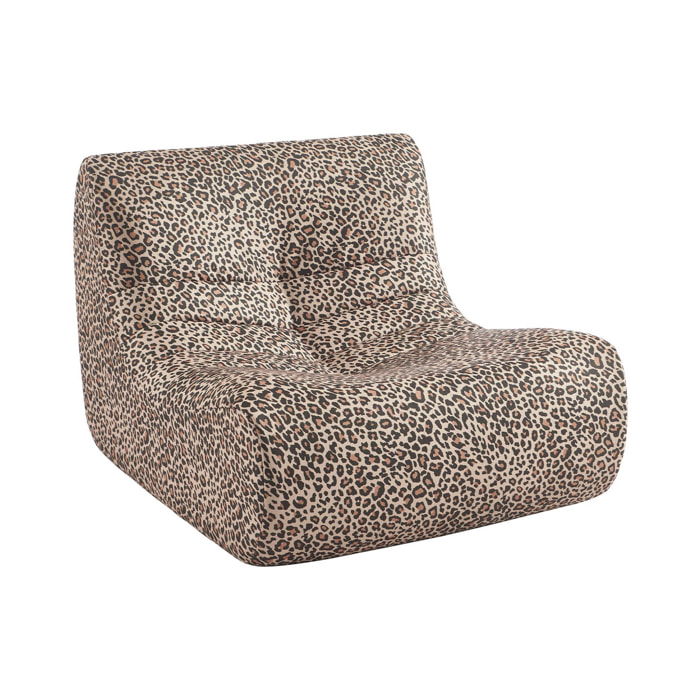 Chauffeuse tissu léopard 1 place SOKOL