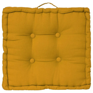 Coussin de sol jaune 40x40cm