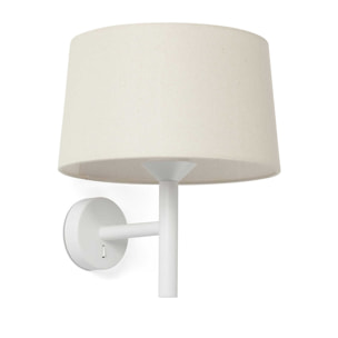 WINDSOR APLIQUE BLANCO PANTALLA LINO 1xE27