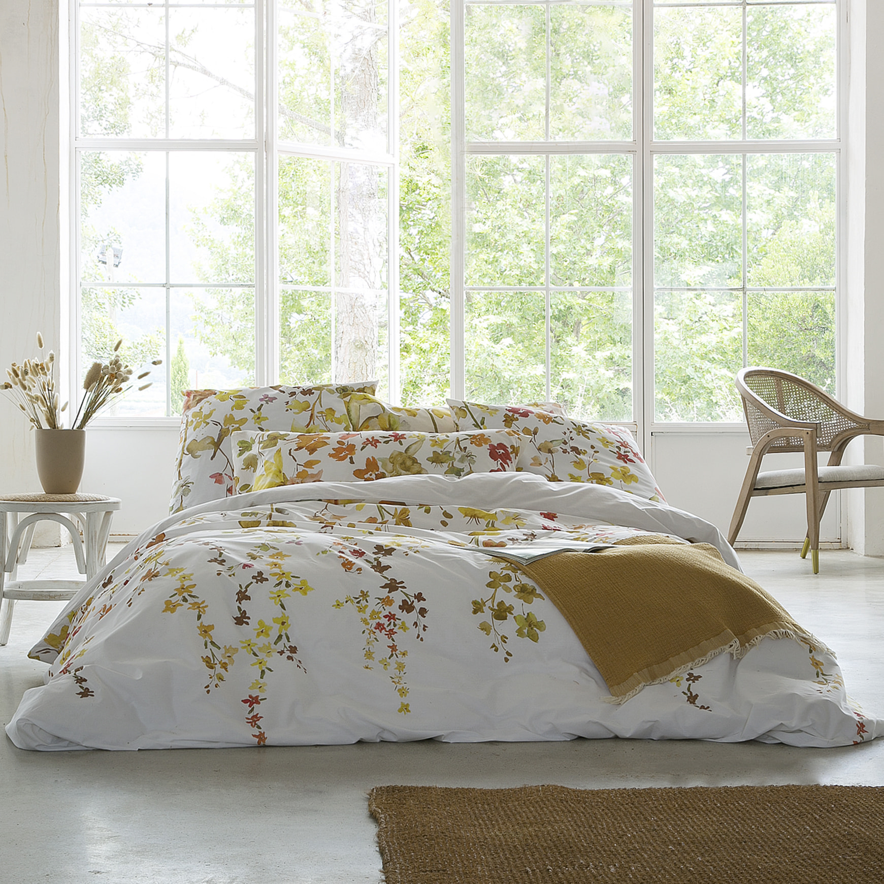 Housse de couette HAKU JAUNE 100% coton 79 cm/2