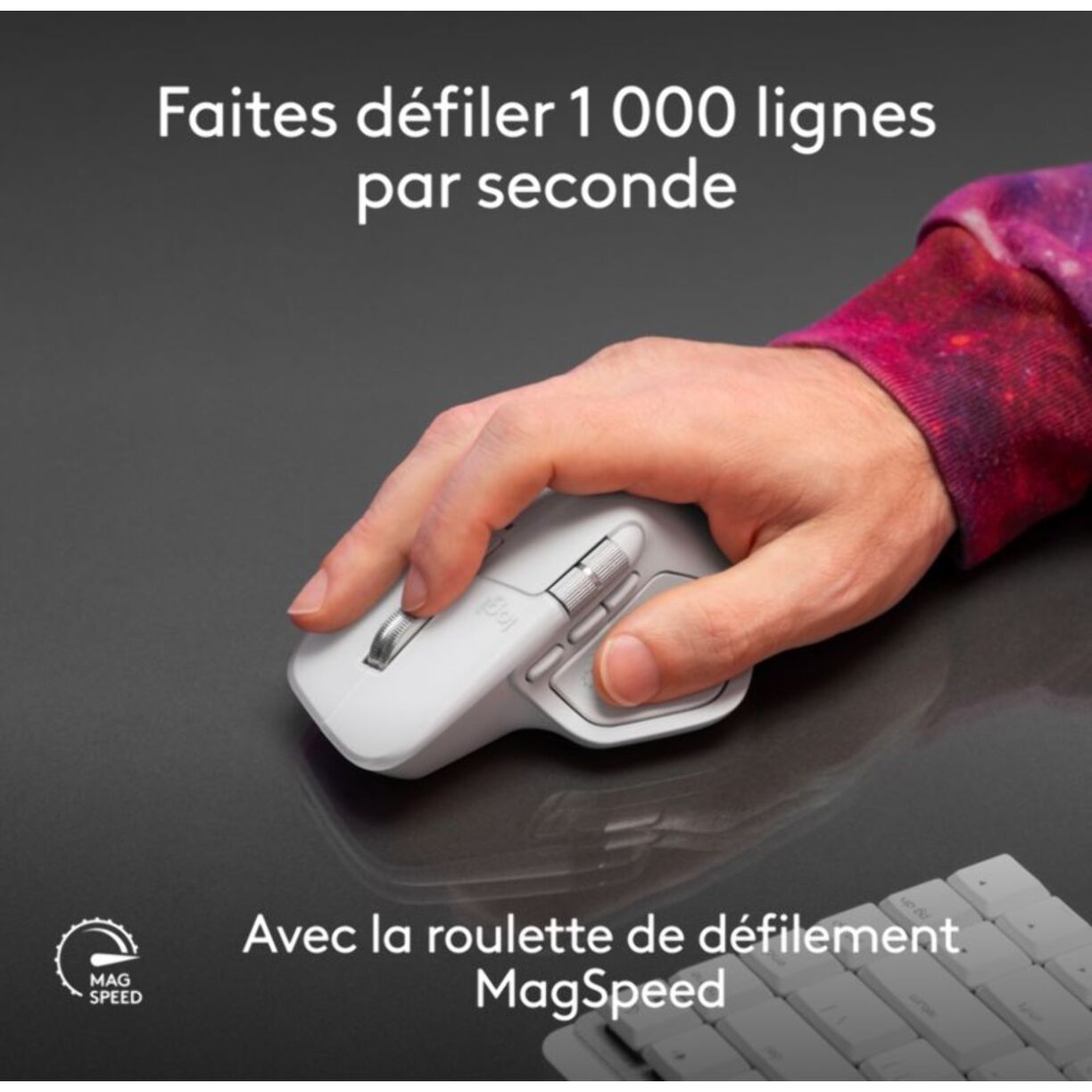 Souris sans fil rechargeable LOGITECH MX Master 4 Mac Off White