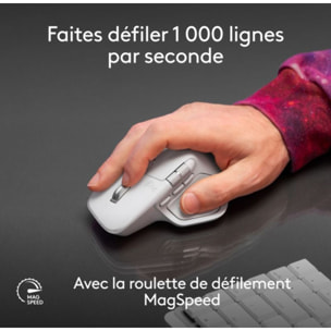 Souris sans fil rechargeable LOGITECH MX Master 4 Mac Off White