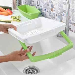 Tagliere Allungabile con Vassoio, Contenitore e Scolapasta 3 in 1 PractiCut InnovaGoods