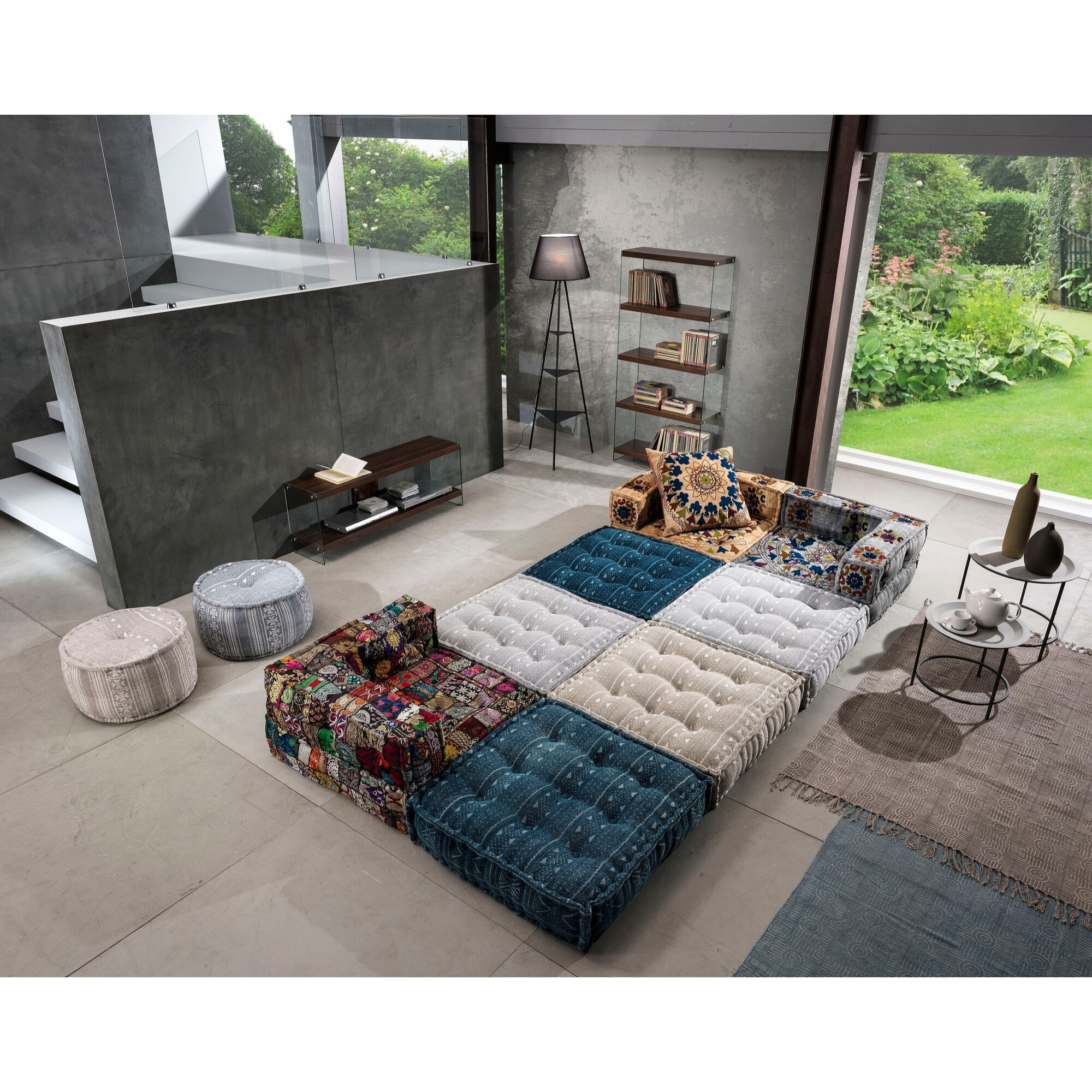 Tomasucci Meuble TV en bois foncé NANCY Multicolore