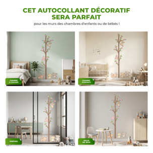 Stickers Muraux décoration adhésifs toise arbre fleuri