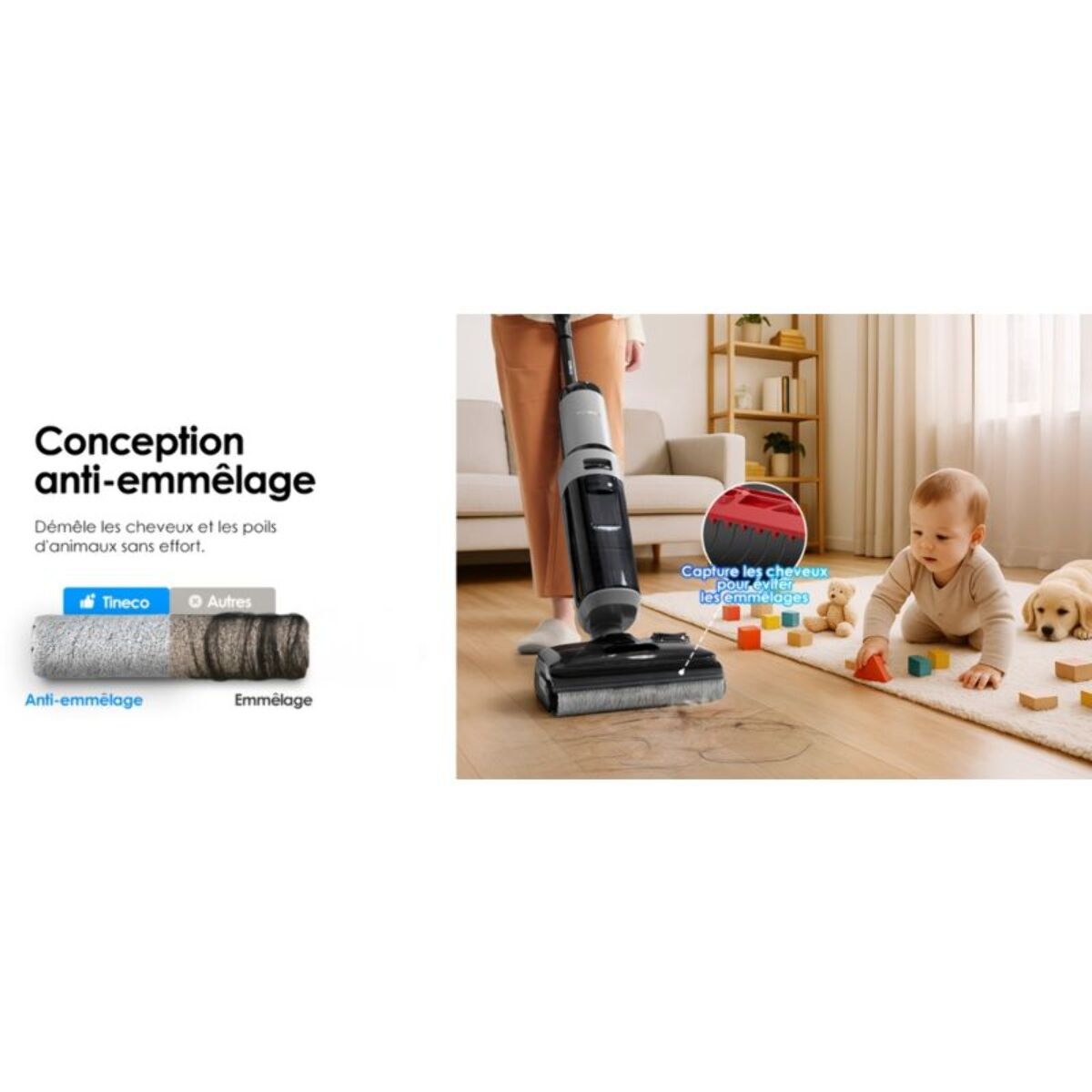 Aspirateur laveur TINECO Floor One i5 Stretch Plus Light gris