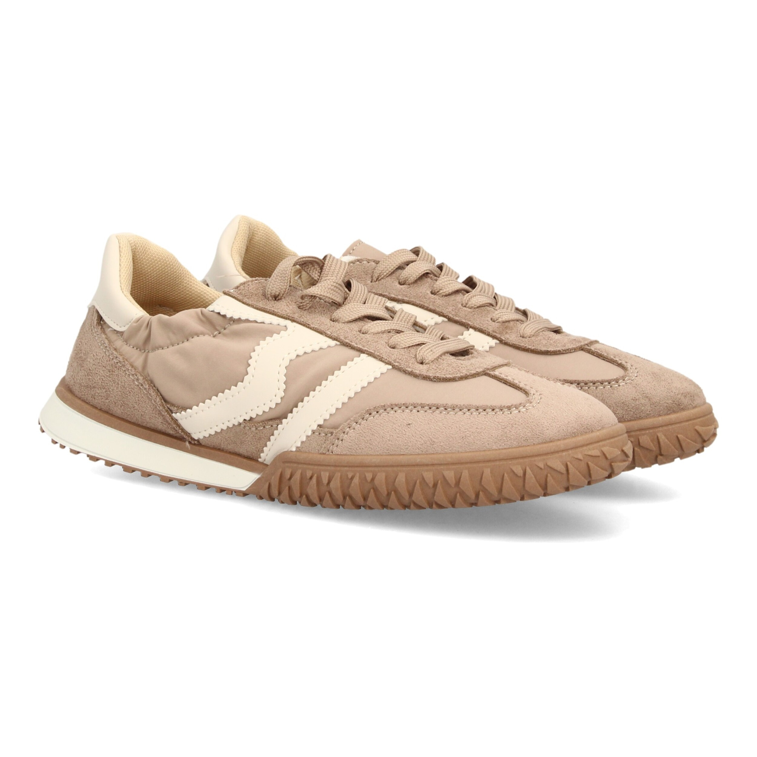 Zapatillas casual retro con cordones y elástico para mujer