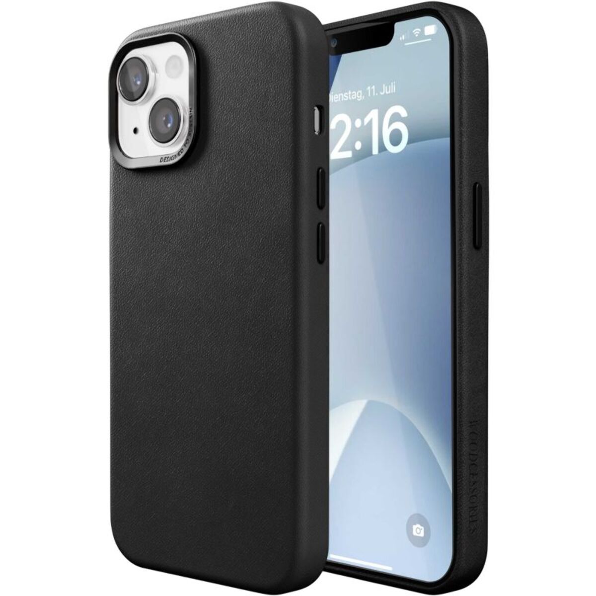 Coque WOODCESSORIES iPhone 15 Plus Cuir noir