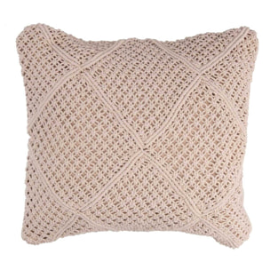 Fodera cuscino in tessuto macrame' bianco cm40x40