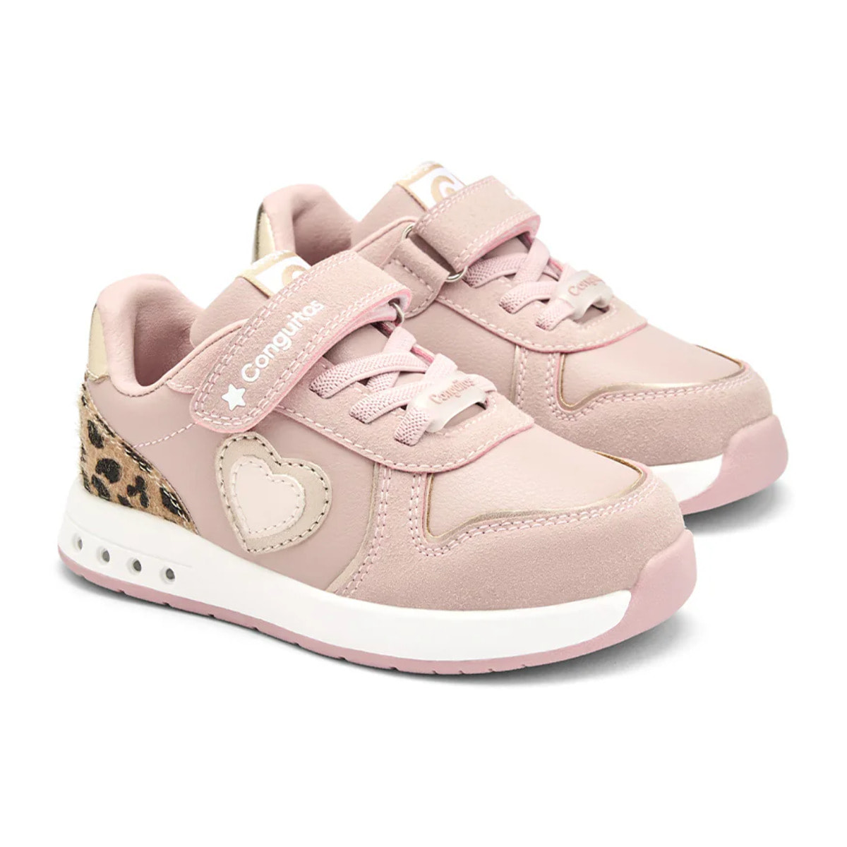 Zapatillas De Luces De Niña Barefoot Con Corazón