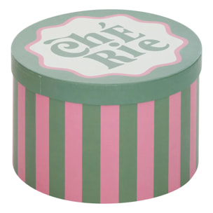 Lot de 4 boîtes Cherie rouge 25x15cm