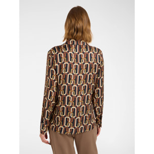 Elena Mirò - Camicia stampata - Marrone
