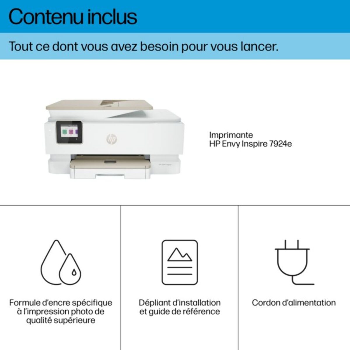 Imprimante jet d'encre HP Envy Inspire 7924e éligible Instant Ink