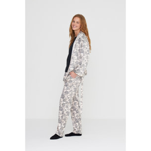 Completo tre pezzi donna lisette in raso e jersey invernale Noidinotte