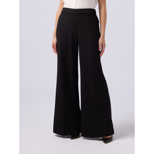 Oltre - Palazzo trousers in scuba fabric - Negro