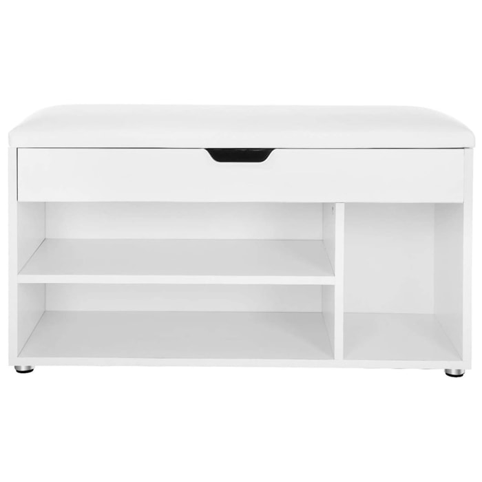 Panca scarpiera con seduta contenitore OSKAR LHS30W bianca