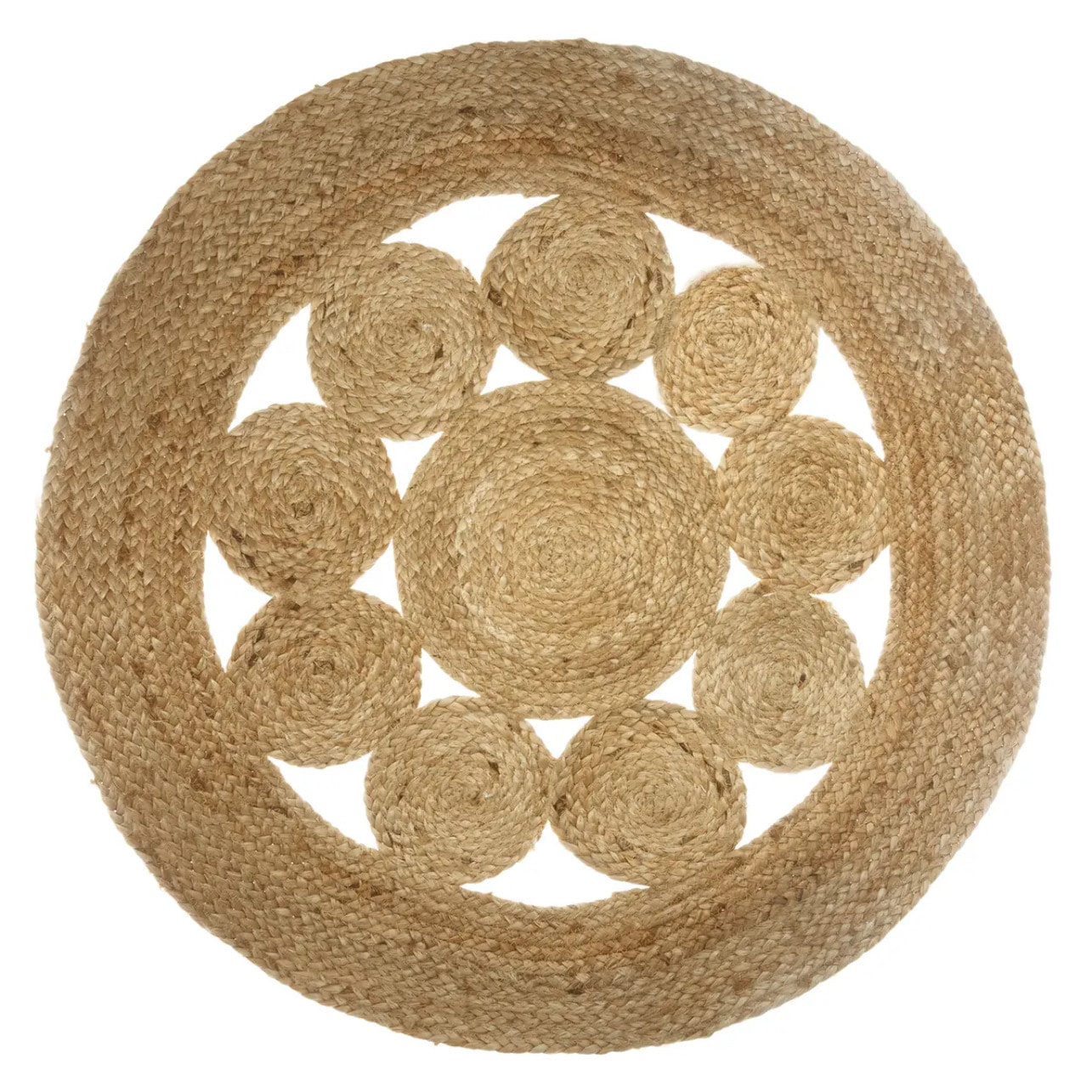 Tapis ajouré "Esra" jute D80cm