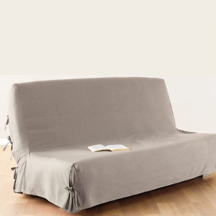 Housse de clic-clac - coton - beige - 140x200 cm
