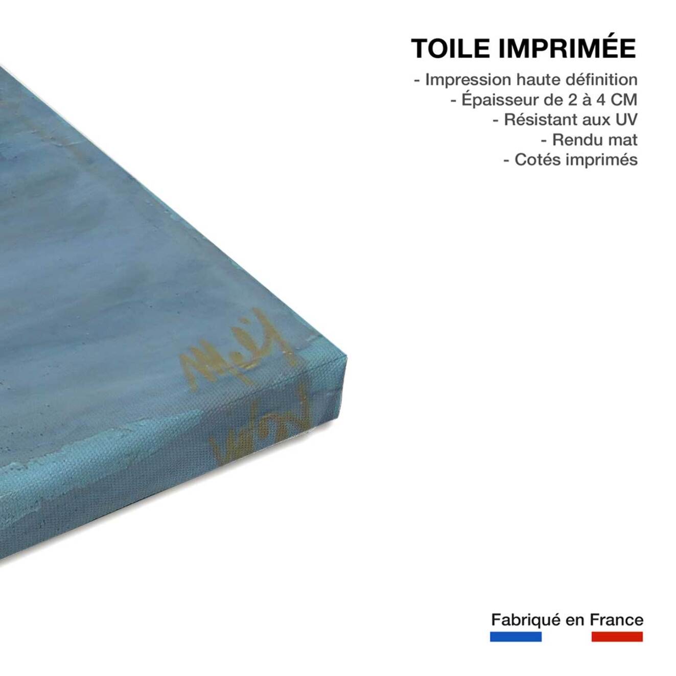 Tableau moderne rivage d'or Toile imprimée