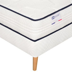 Ensemble L'INTEMPOREL, matelas ressorts ensachés , extra ferme, H24 + sommier