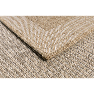 Nature - tapis effet jute blanc