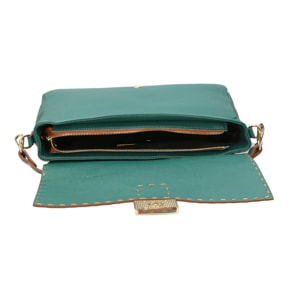 Borsa a spalla da donna - Modello Walda - Vera pelle - 34.0 x 17.5 x 10.0 cm