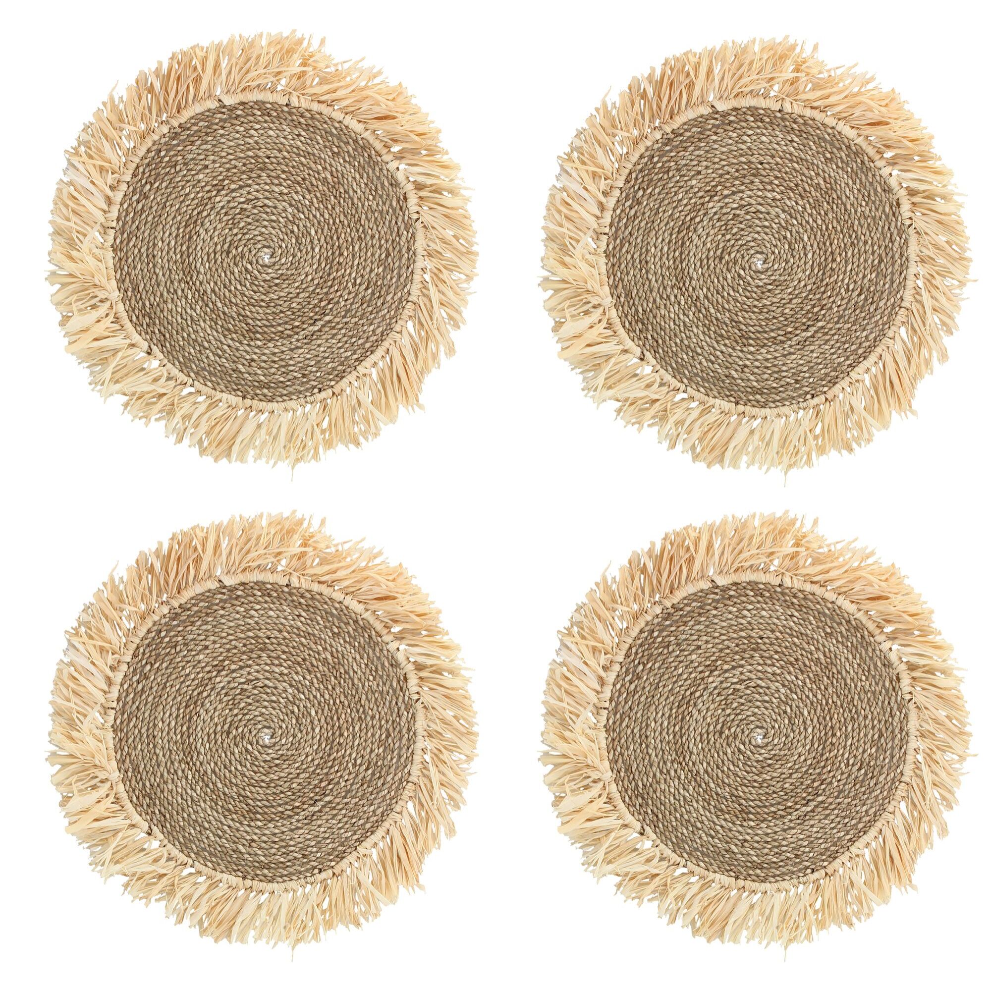 Lot de 4 sets de table en raffia  38cm OAXA