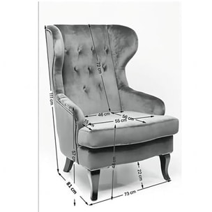 Fauteuil Granny gris Kare Design