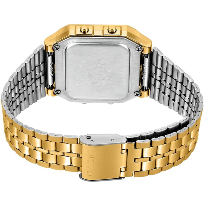 Reloj Casio A500WGA-9 Hombre Digital Cuarzo con Correa de Acero inoxidable