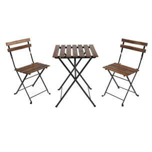Set Tavolino e due sedie da Giardino modello Bistrot