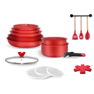AM. BATTERIE 18PCS ROUGE