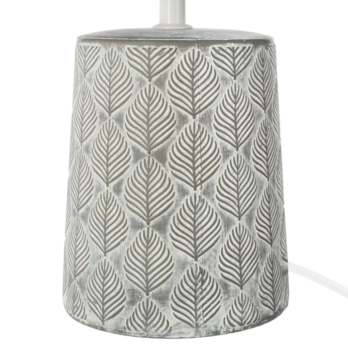 Lampe "Cyril" - gris et blanc - céramique H36 cm