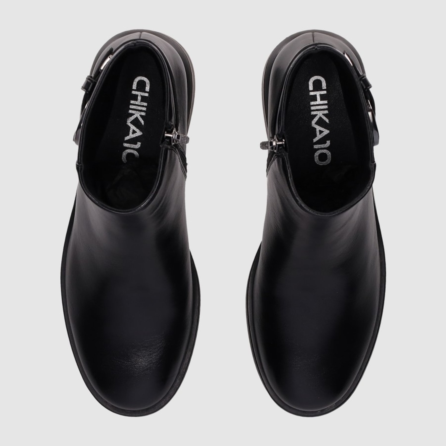 Botines de Piel Sintética - Negro - Tacón: 5 cm