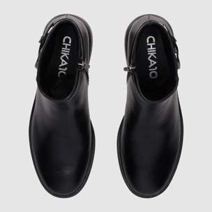 Botines de Piel Sintética - Negro - Tacón: 5 cm