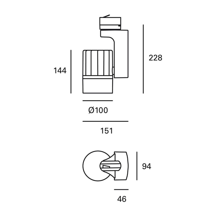 Forlight Proyector IP20 Onyx LED 35W 3000K Negro 3007Lm