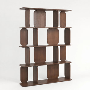 Bibliothèque en bois de manguier noyer - Nino