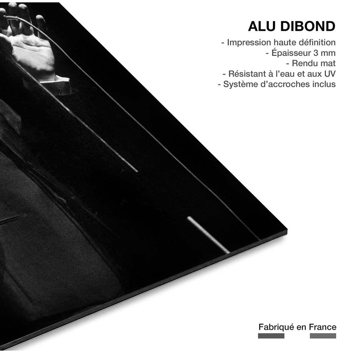 Tableau chanteur célèbre jacques brel en scène Tableau alu Dibond