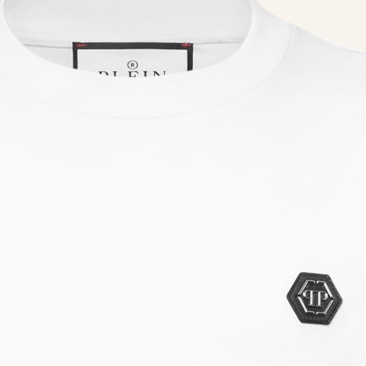 PHILIPP PLEIN Camiseta de cuello redondo y manga corta HEXAGON
