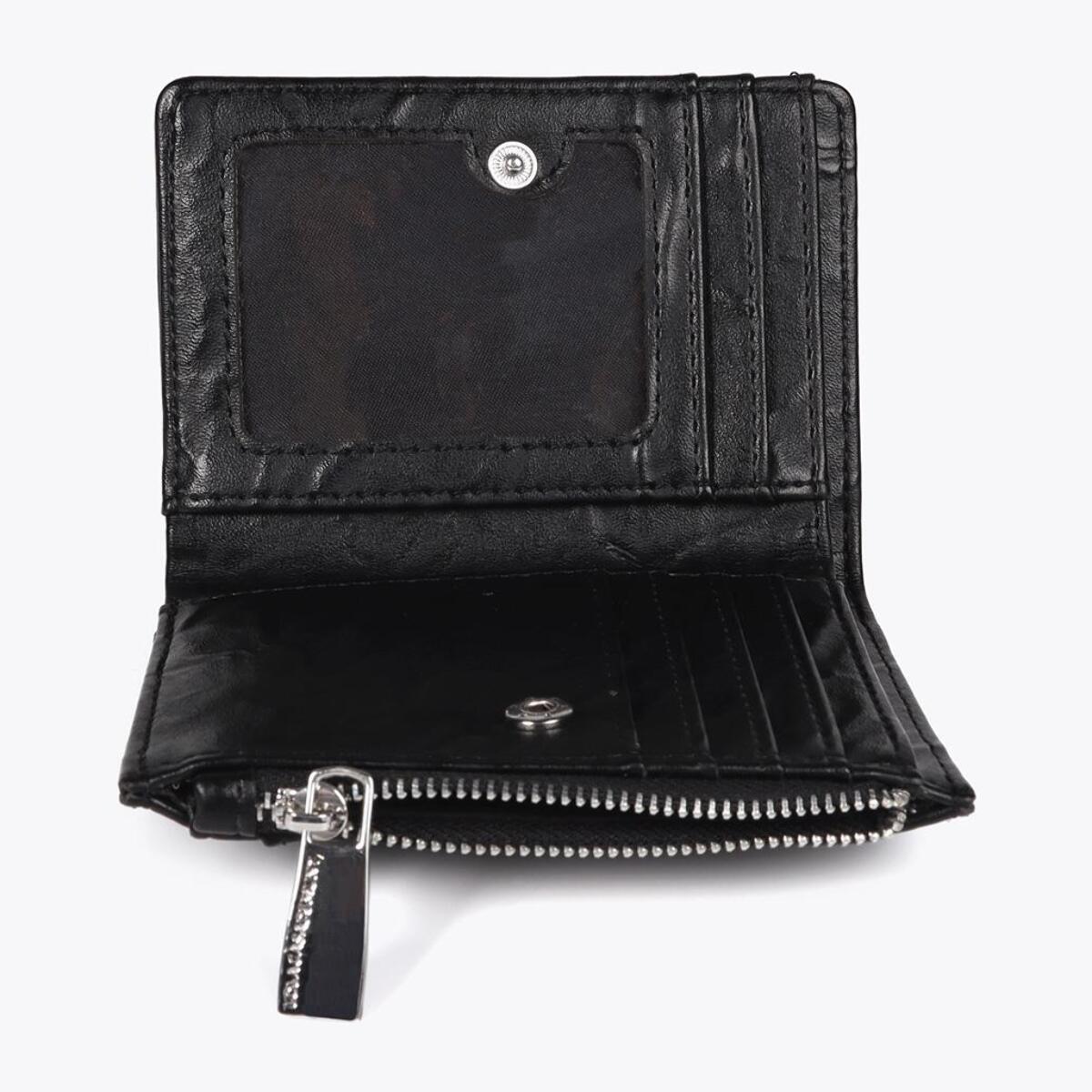 Portafoglio effetto pelle rugosa con borchie