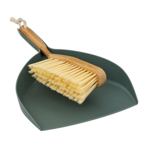 Ensemble pelle/balayette "Wood & Clean" bambou vert