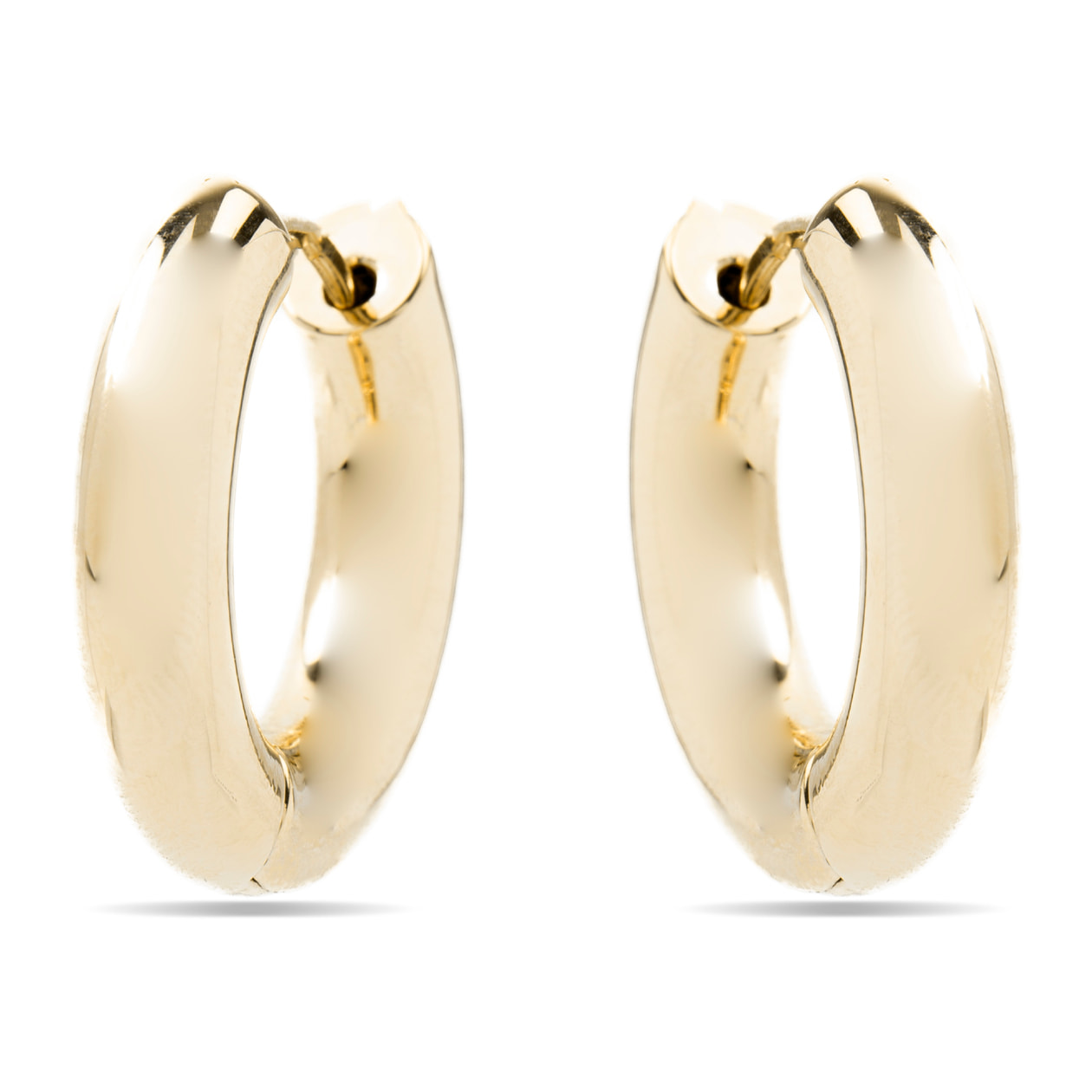 Pendientes de 24mm de diámetro acabado oro 18K