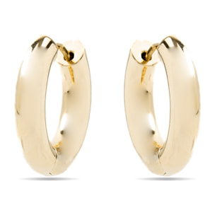 Pendientes de 24mm de diámetro acabado oro 18K