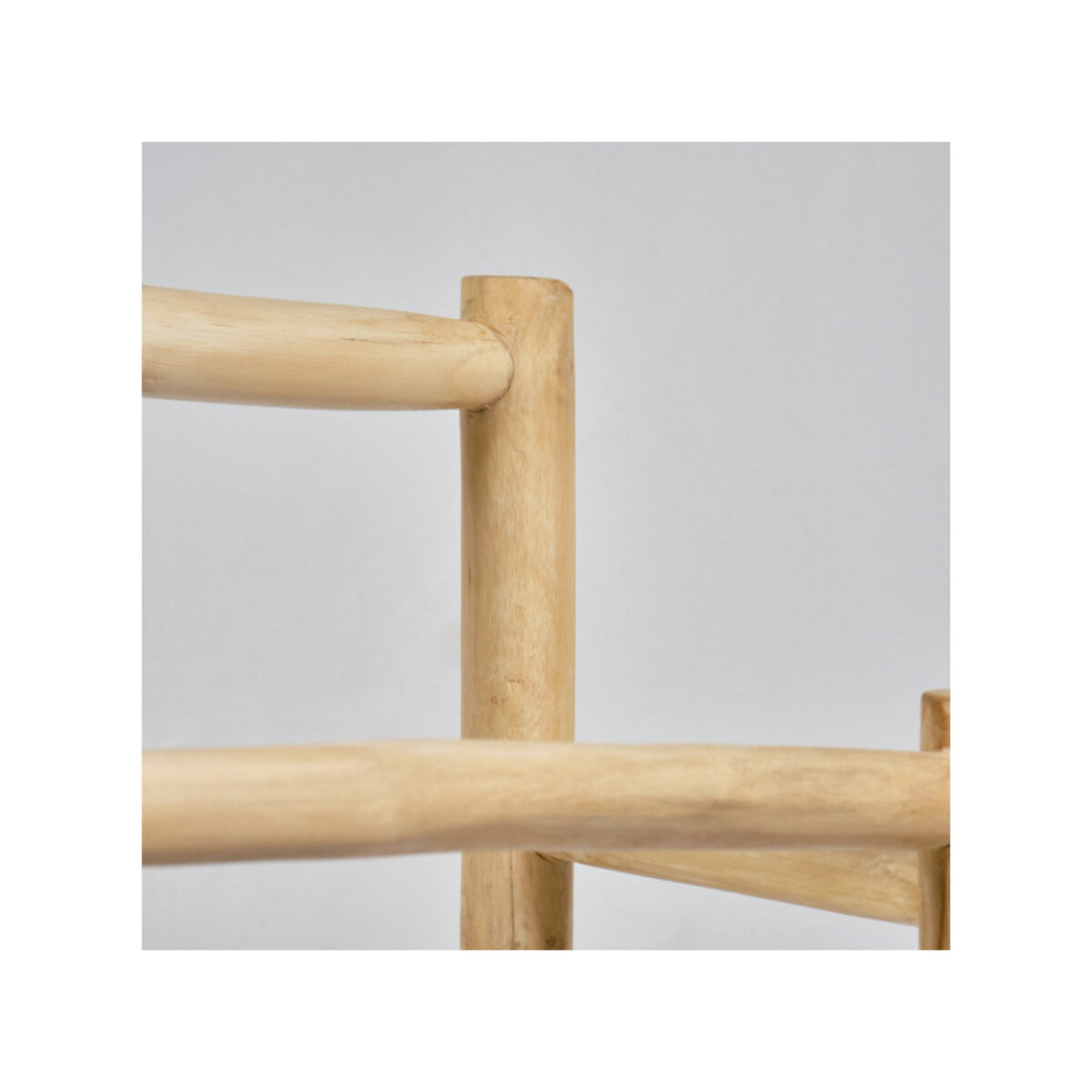 Porte serviettes 90 cm double portant en bois massif de teck - LEON