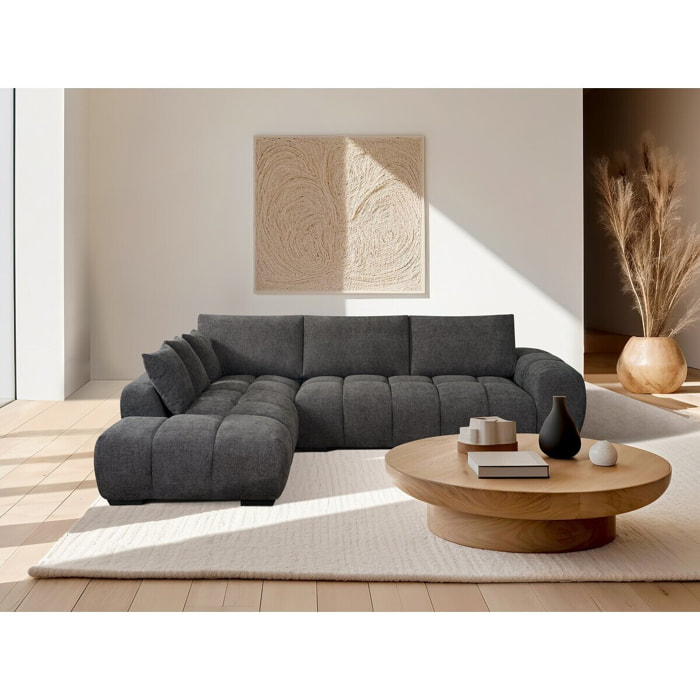 Canapé d'angle "Monceau" - 3 places - Gris