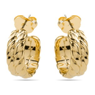 Pendientes de 19,5mm de diámetro acabado oro 18K