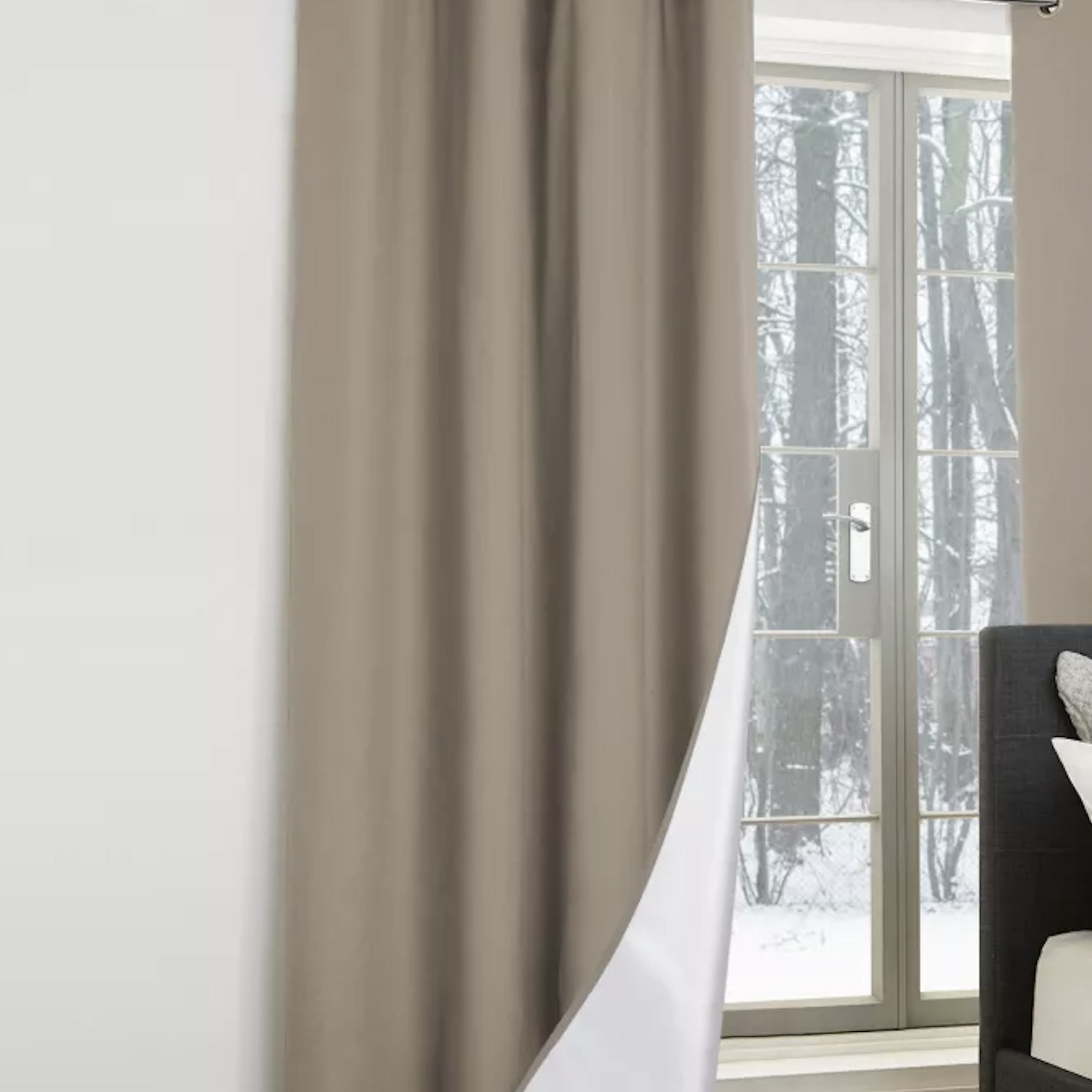 Rideau polyester isolant lin