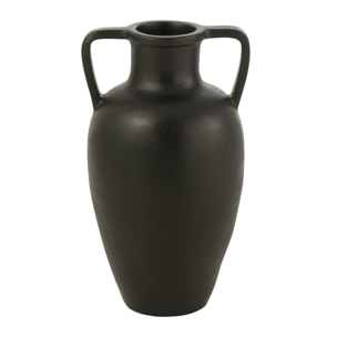 J-Line vase 2 Anses Terracotta - céramique - noir - small - 48 cm de hauteur