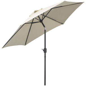 Parasol inclinable de jardin Ø 2,7 m alu. polyester